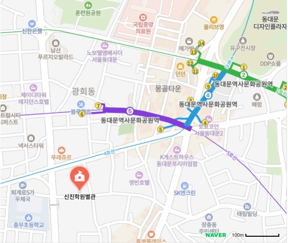 별관 약도 - 비닐타운